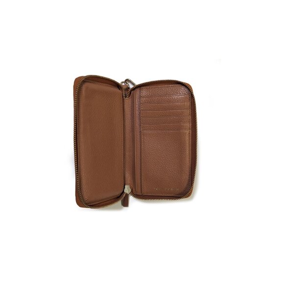 TORY BURCH Wallet Quilted British Tan Leather Phone Purse & Wallet Wris… - Picture 3 of 11